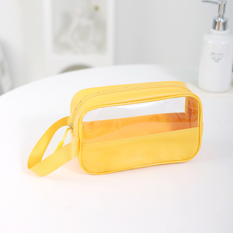 1 Piece Simple Series Simple Solid Color PVC Women's Makeup Bags 